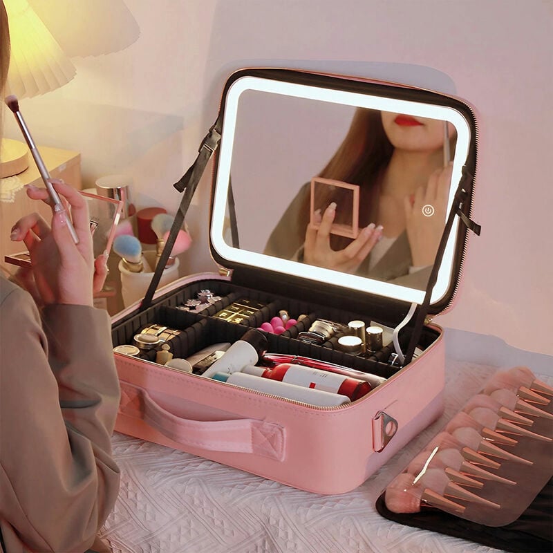 Luma | All-in-One Beauty Bag with LED Mirror