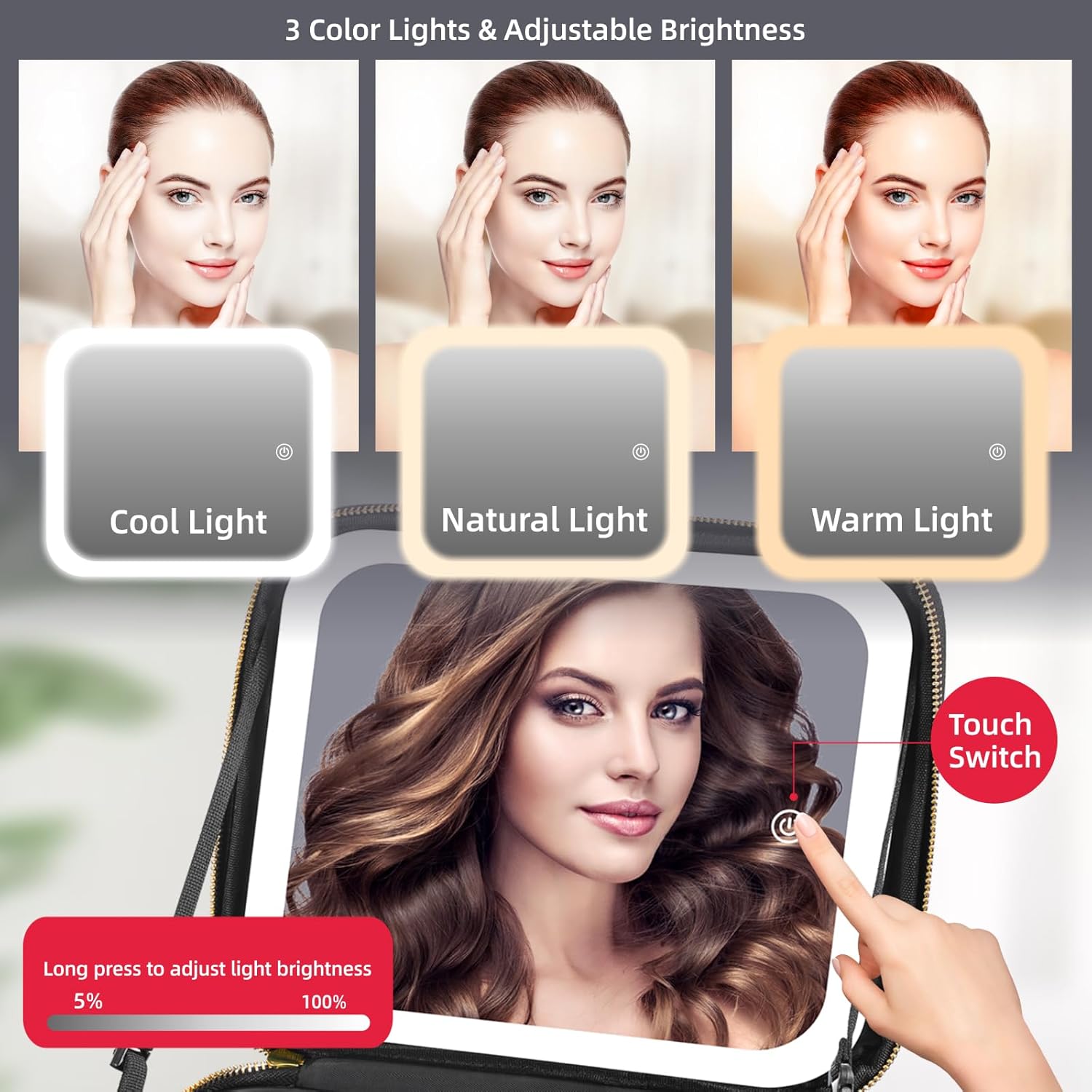 Luma | All-in-One Beauty Bag with LED Mirror